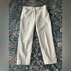 Liz Claiborne Career Emma Classic Cream Trousers Size 8 Tall